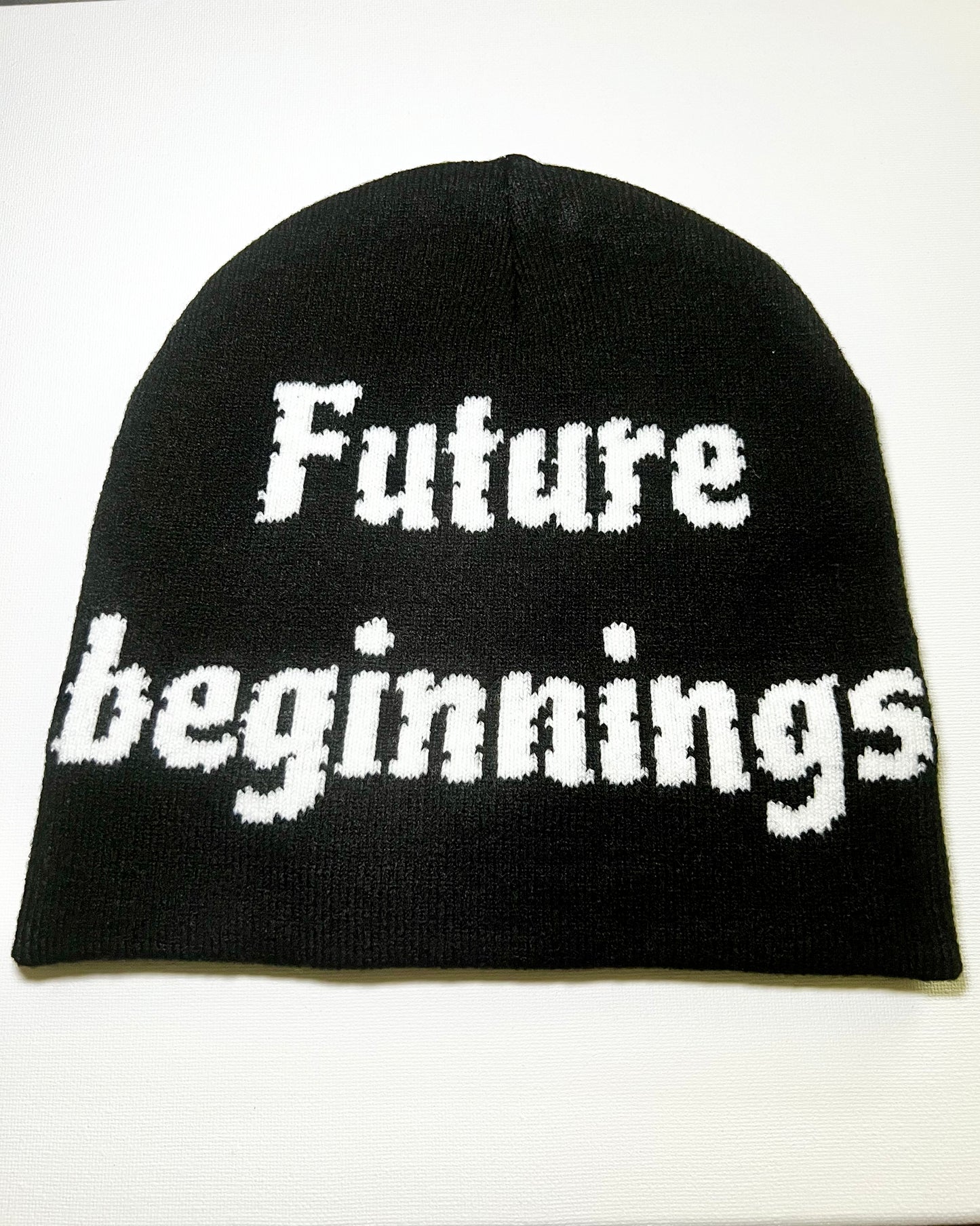 Black future beginnings beanie