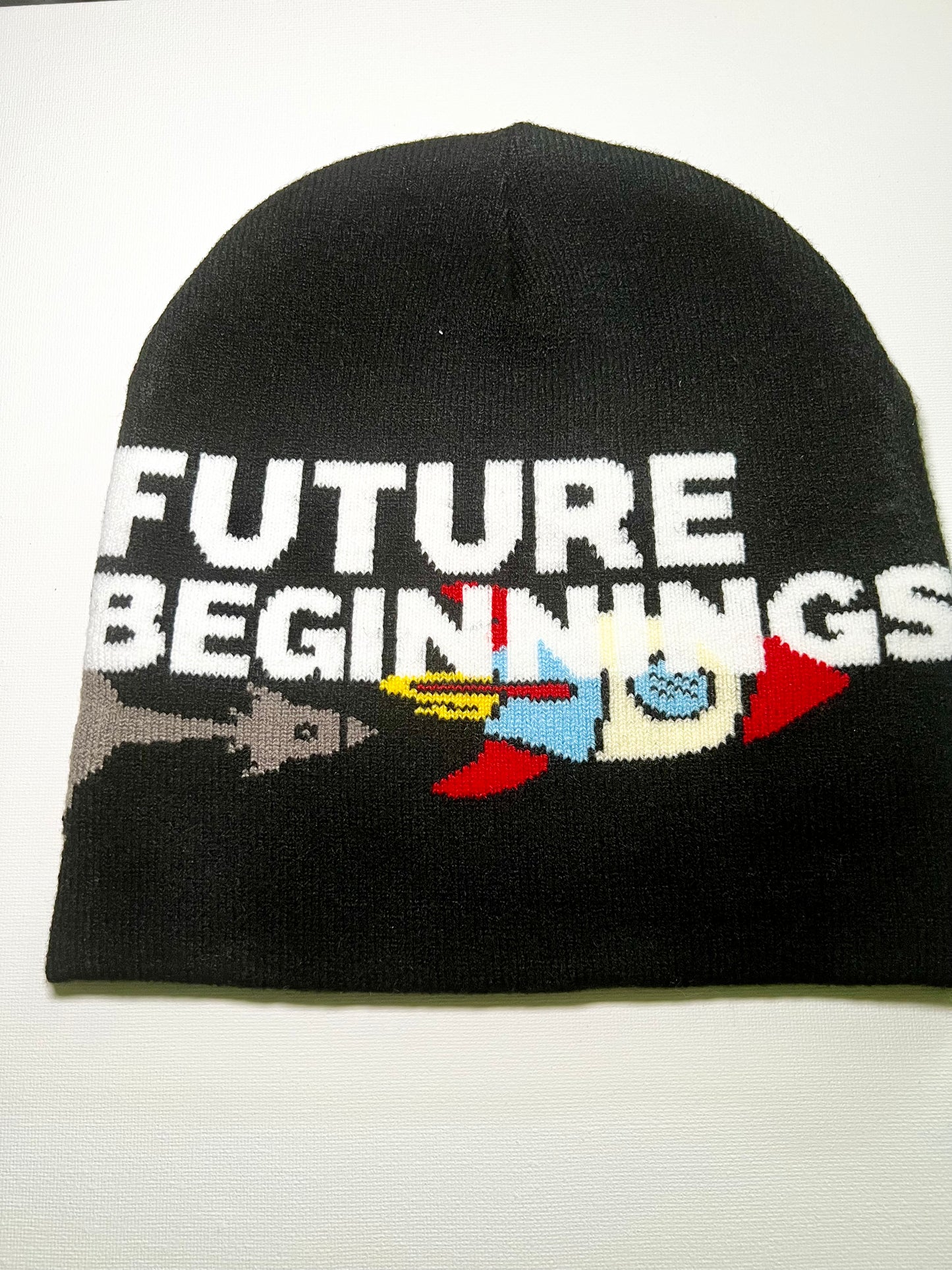 Black future beginnings beanie 